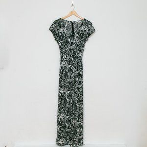 H by Halston • V neck cap sleeve jumpsuit • size M